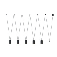 Lampa Sufitowa Wisząca 5x GU10 Czarna Nowoczesna MORE TONE 7817 Nowodvorski