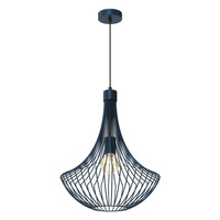 Lampa Wisząca Sufitowa CESTA Granatowa Niebieska 1xE27 Milagro