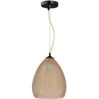 Lampa wisząca bursztynowa w stylu glamour MiLAGRO 1xE27 FIJI