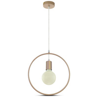 Lampa Wisząca Oprawa E27 Koło Szampański złoty VT-7322 V-TAC