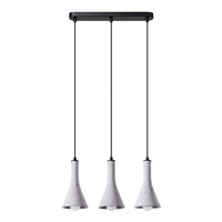 Lampa Sufitowa Wisząca Zwis 3x E14 Żyrandol Geometryczna Szara Nowoczesna Rea Sollux