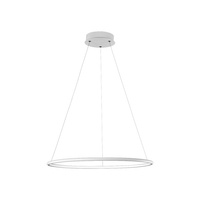 Lampa wisząca ORION okrąg biały 22W LED IP20 styl nowoczesny minimalistyczny Metal i akryl Milagro