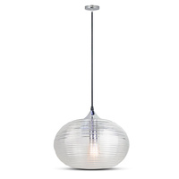 Lampa Wisząca Oprawa E27 Szklany klosz przezroczysty DIAMOND CUT D:330 VT-7350 V-TAC