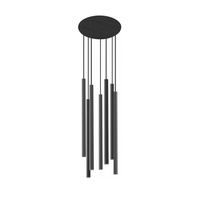 Lampa Sufitowa Wisząca 7x G9 Czarna Nowoczesna LASER 490 8920 Nowodvorski