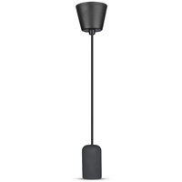 Lampa Wisząca Oprawa E27 Betonowy klosz z czarnym kablem VT-7668 V-TAC