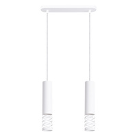 Lampa Wisząca Sufitowa 2x GU10 Biała LAMI Ocean Green SL.1687 Sollux