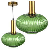Lampa Wisząca Sufitowa NORFOLK E27 Zwis Zielona GOLDLUX (Polux)