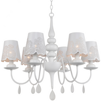 Lampa Wisząca Sufitowa Żyrandol FABRIZIA 6xE14 120cm - GOLDLUX (Polux)