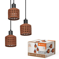 Lampa Sufitowa Wisząca Dekoracyjna E27 Brązowy Gliniana Decor Ledvance