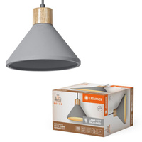 Lampa Sufitowa Wisząca Dekoracyjna E27 Zwis Szary Brązowy Beton Decor Ledvance