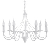 Lampa Sufitowa Wisząca Żyrandol 7x E14 Żyrandol Nieregularna Biała Nowoczesna Minerwa Sollux