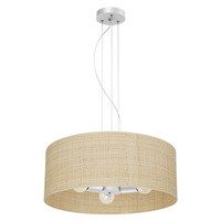 Lampa Wisząca Sufitowa MARSHALL Biała Rattanowa 3xE27 Milagro