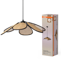 Lampa Sufitowa Wisząca Dekoracyjna Zwis E27 Beżowa Decor Rattan Daisy Pedant Osram