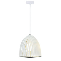 Lampa Wisząca Oprawa E27 Geometryczna biała CONE PRISM D:25x27cm VT-7255 V-TAC