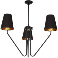 Żyrandol lampa wisząca czarna MiLAGRO VICTORIA BLACK 3x E27