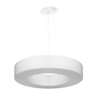 Lampa Sufitowa Wisząca Zwis 5x E27 Żyrandol Okrągła Biała Minimalistyczna Saturno Sollux