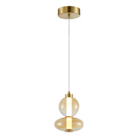 Lampa Wisząca Sufitowa DAPHNE Bursztynowa 12W Milagro