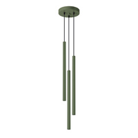 Lampa Wisząca Sufitowa Zwis Tuba Spot 3x G9 Oliwkowa Pastelo Ocean Green SL.1521 Sollux