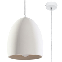 Lampa Sufitowa Wisząca Zwis E27 Okrągła Biała Nowoczesna Flawiusz Sollux