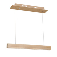 Lampa wisząca TIMBER 12W LED Prostokątna Drewniana MLP567 Milagro Drewno + Metal + Akryl