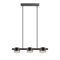 Lampa Sufitowa Wisząca Zwis 3x GX53 Czarna MIRELLA Sanico Goldlux