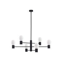 Lampa Sufitowa Wisząca 6x E27 Czarna Nowoczesna RADIUS 7932 Nowodvorski