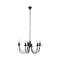 Lampa Sufitowa Żyrandol 5x E14 Czarna Klasyczna ARES 205 Nowodvorski