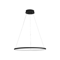 Lampa wisząca ORION okrąg czarny 22W LED IP20 styl nowoczesny minimalistyczny Metal i akryl Milagro