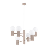 Lampa Wisząca Żyrandol 6x G9 Aluminiowa Taupe Halo French Sky SL.1836 Sollux