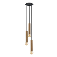 Lampa Sufitowa Wisząca 3x E27 Złota Glamour BATON 7855 Nowodvorski