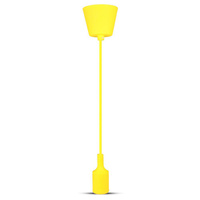 Lampa Wisząca Oprawa E27 Silikonowy klosz żółty VT-7228 V-TAC