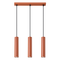 Lampa Wisząca Sufitowa Zwis Tuba Spot 3x GU10 Ochra Czerwona Lagos Ocean Green SL.1491 Sollux