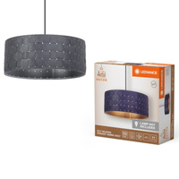 Lampa Sufitowa Wisząca Dekoracyjna E27 Zwis Szary Decor Ledvance