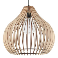 Lampa Sufitowa Wisząca Zwis E27 Okrągła Brązowa Skandynawska Aprilla Sollux