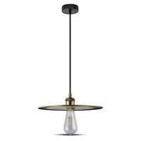 Lampa Wisząca Oprawa E27 Metalowy klosz różowe złoto VT-7777 V-TAC