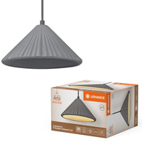 Lampa Sufitowa Wisząca Dekoracyjna E27 Zwis Szary Beton Decor Ledvance