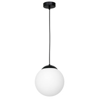 Lampa wisząca LIMA 1xE14 Klasyczna Kula Czarna MLP6522 Milagro Metal + Szkło