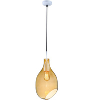 Lampa wisząca sufitowa szklana bursztynowa loft E27 Volteno Moon Amber