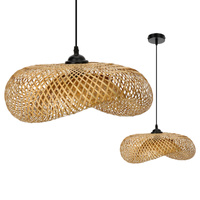 Lampa Wisząca Dekoracyjna Zwis Bambusowa E27 Beżowa Brugia Kobi