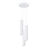 Lampa Wisząca Sufitowa Zwis Tuba Spot 3x GU10 Biała Karbon Deep Space SL.1538 Sollux