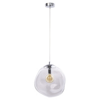 Lampa Sufitowa Wisząca SOL TRANSPARENT Zwis Srebrna Szklana Nowoczesna E27 4262 TK Lighting
