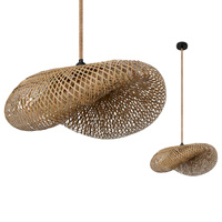 Lampa Wisząca Dekoracyjna Zwis Bambusowa E27 Brugia Kobi