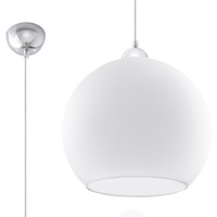 Lampa Sufitowa Wisząca Zwis Kula E27 Okrągła Biała Minimalistyczna Ball Sollux