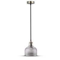 Lampa Wisząca Oprawa E27 Szklany klosz przezroczysty VT-7150 V-TAC