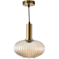 Lampa Wisząca Sufitowa NORFOLK E27 Zwis Bursztynowa GOLDLUX (Polux)