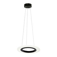 Lampa wisząca COSMO 12W LED Okragła Oprawa Nowoczesna Biała Czarna ML345 Milagro Metal + Akryl