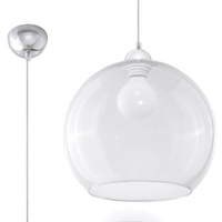 Lampa Sufitowa Wisząca Zwis Kula E27 Okrągła Transparentna Minimalistyczna Ball Sollux