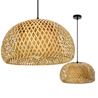 Lampa Wisząca Dekoracyjna Zwis Bambusowa E27 Boho Baku Kobi