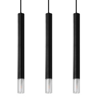 Lampa Sufitowa Oprawa Natynkowa SPOT TUBA 3x G9 Wisząca Zwis Tubularna Czarna Nowoczesna Wezyr Sollux