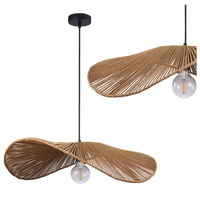 Lampa Sufitowa Wisząca Zwis E27 Beżowy BAMBOO NATURAL Sanico Goldlux